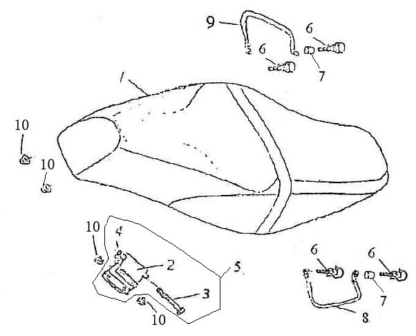 Buddy seat Turbo RG50 white black
