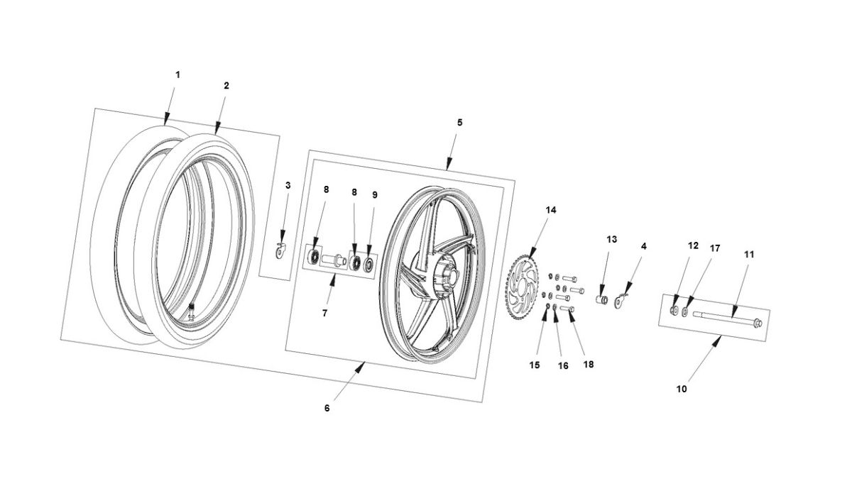 Bye-Bike Rear Wheel-Bye-Bike Achterwiel