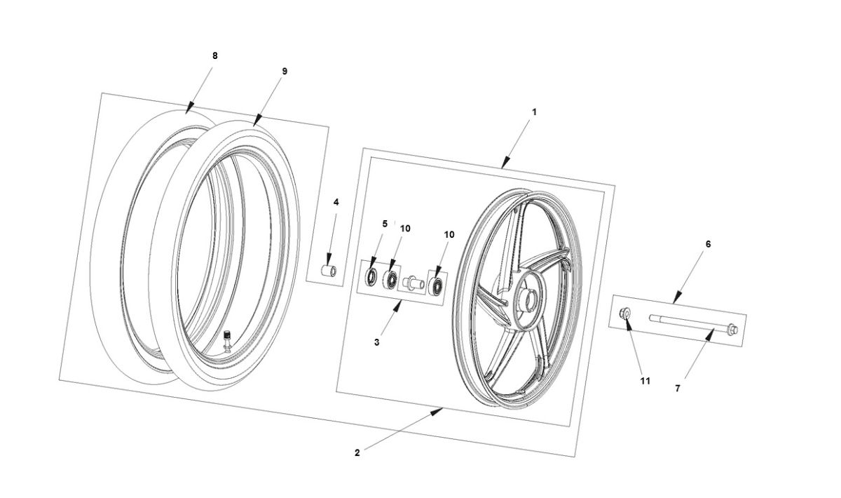 Bye-Bike Front Wheel-Bye Bike Voorwiel