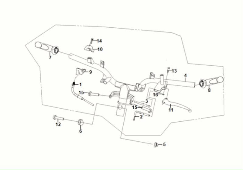 Handlebar Wheel - Grips - Brake Lever - Throttle Cable Sym Fiddle ll Euro 5