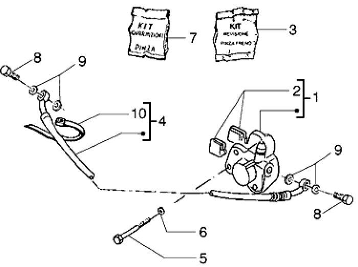 Caliper Piaggio Liberty 4-stroke up to 2005