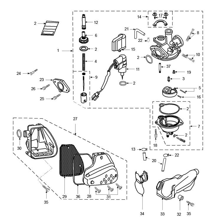 Carburetor Air Filter Peugeot Vivacity 2 E2 2-Stroke