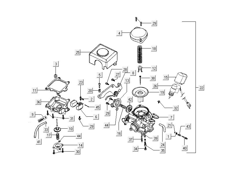 carburetor-choke Kymco Sento 4-stroke brown