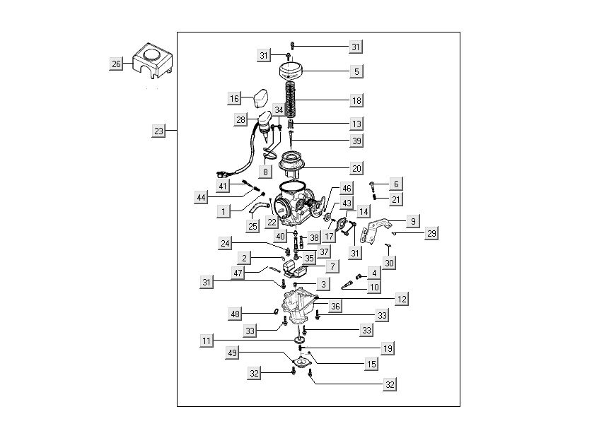 Carburetor - choke Kymco People S 4-stroke black