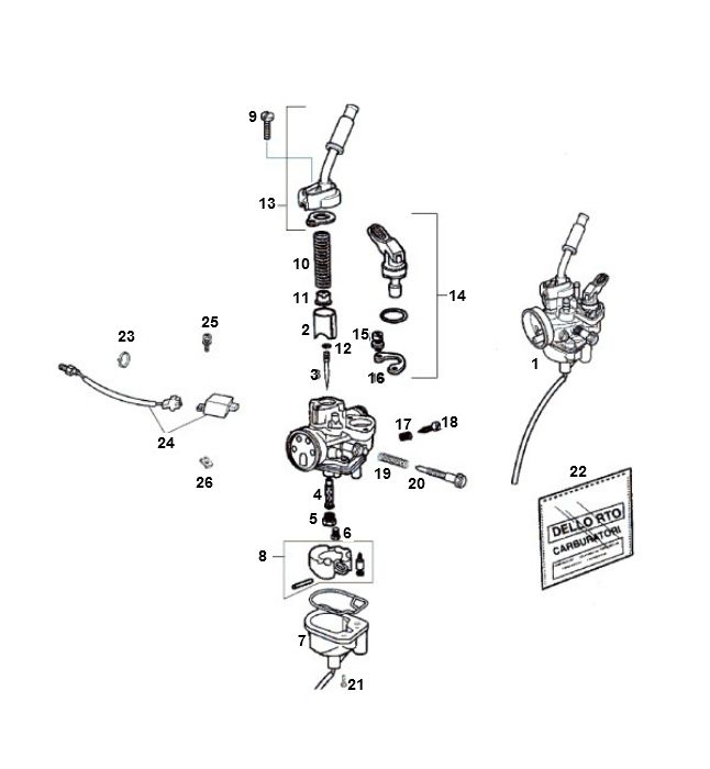 Carburetor SENDA SM DRD 2006