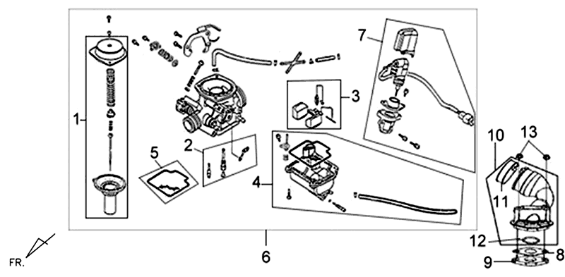 Carburetor Sym Symphony (BK5560) black