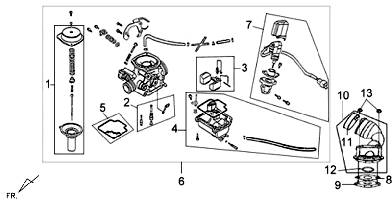 Carburetor Sym Jet 4 (R086) red