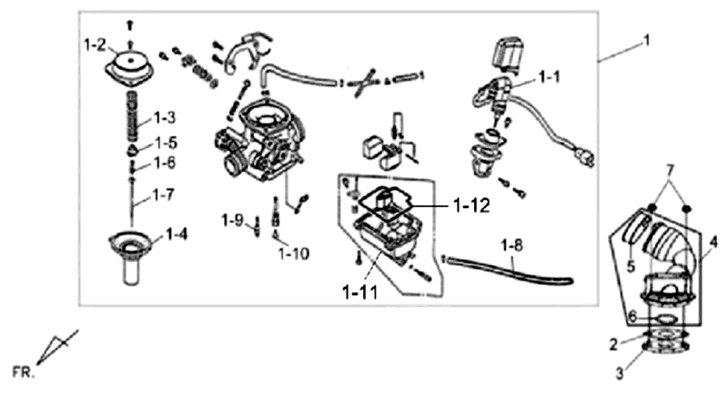 Carburetor Sym Allo (WH871) champagne
