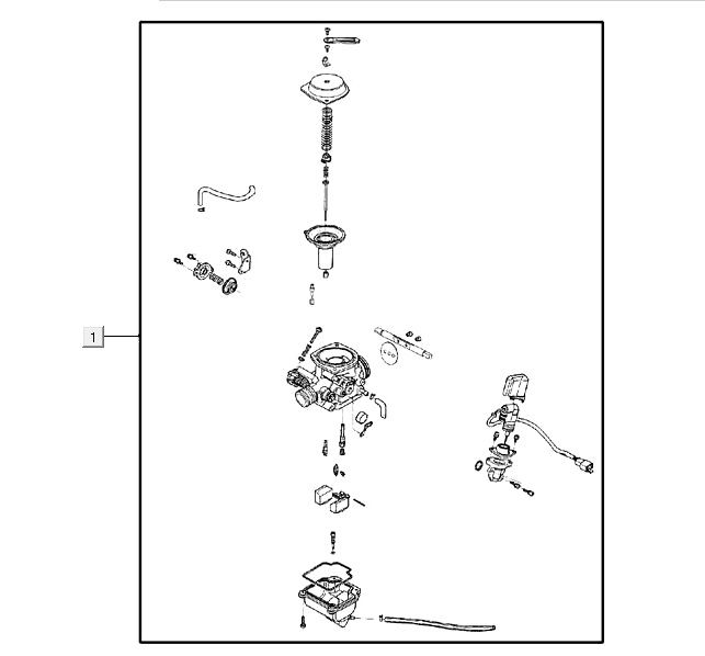 carburetor AGILITY 16+ 4T 125 Matt Metallic Silver
