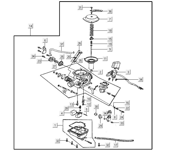carburetor AGILITY CITY 16 4T 150