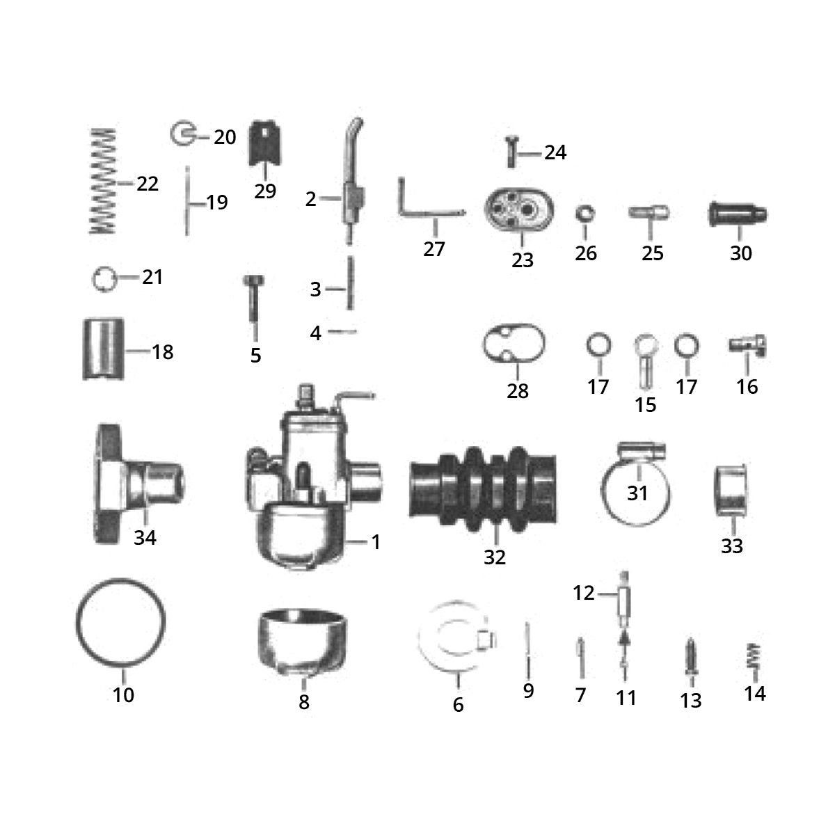 Carburetor Bing  Zündapp C50 Sport 517-21LA