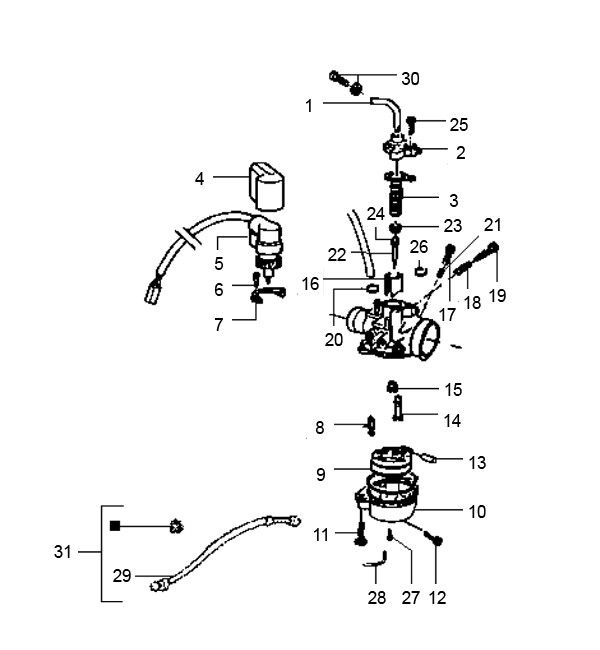 Carburetor parts Gilera Runner 98-2005 2-stroke