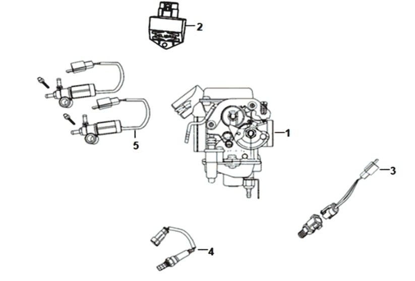 Carburetor/ECU Unit Sym XPRO 50 E4
