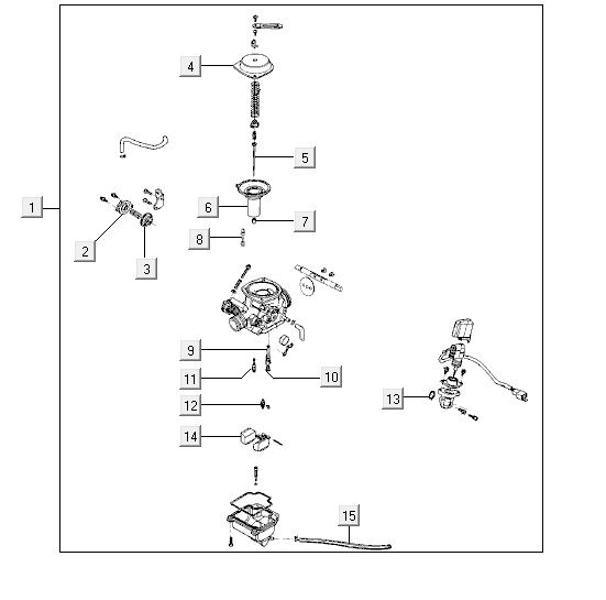 carburetor Kymco Agility 12 4-stroke 125 blue
