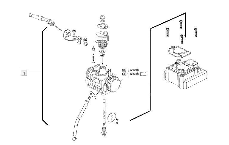 Carburetor Kymco Agility 16'+ 4-stroke injection euro4 black