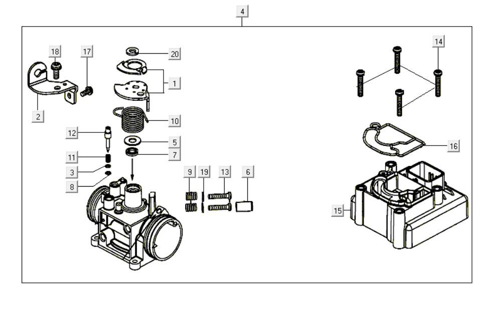 Carburetor Kymco Like 200i Black