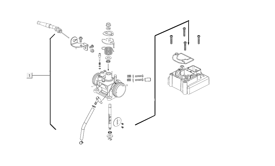 Carburetor Kymco People S 50i E4 Blue