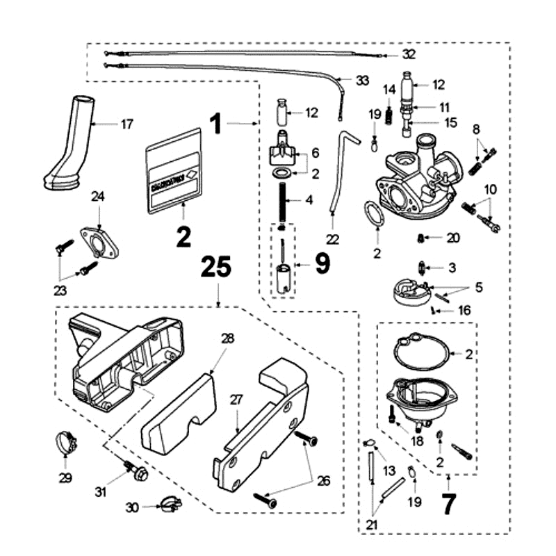 Carburetor Peugeot Fox red