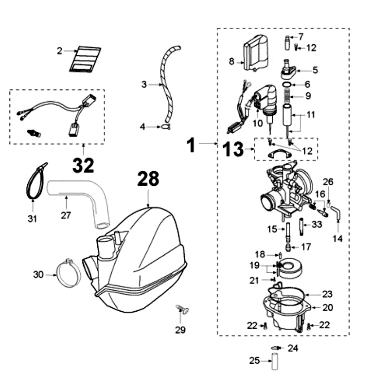 Carburetor Peugeot Jet Force LC white