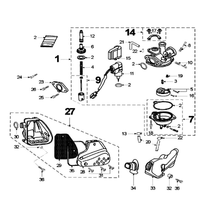 Carburetor Peugeot Speedfight 2 AC Black