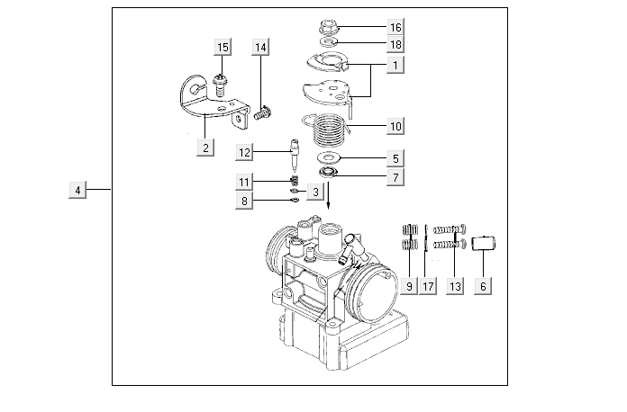 Carburetor Kymco Super8 Street 50i E4 Matt Black