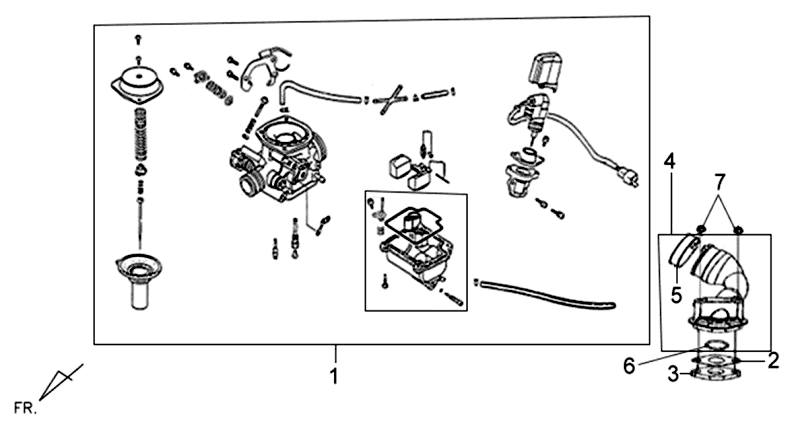 Carburetor Sym Symphony SR (BK5560) black