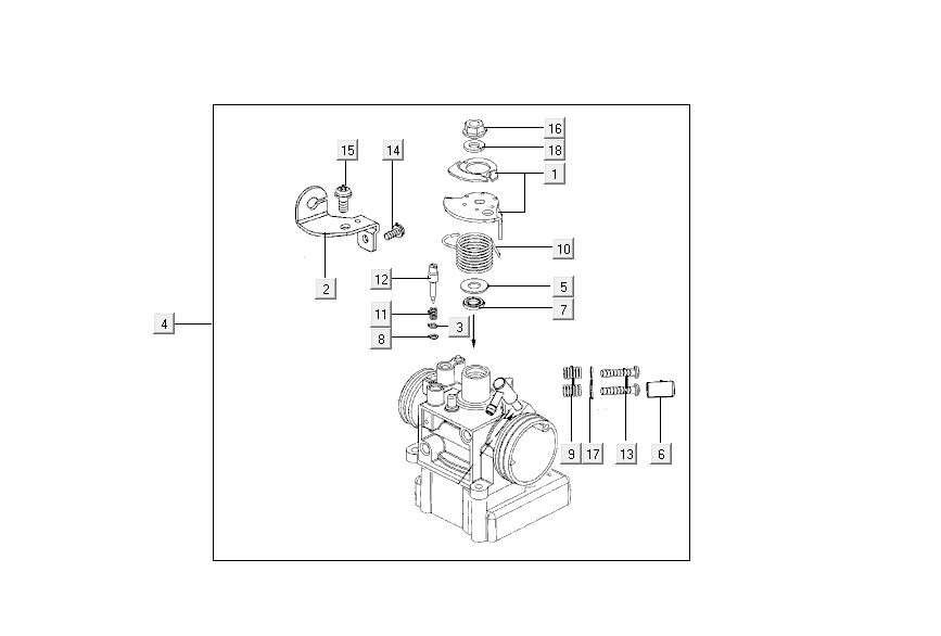 Carburetor Kymco Agility Delivery 50i 4T AC Euro 4 black