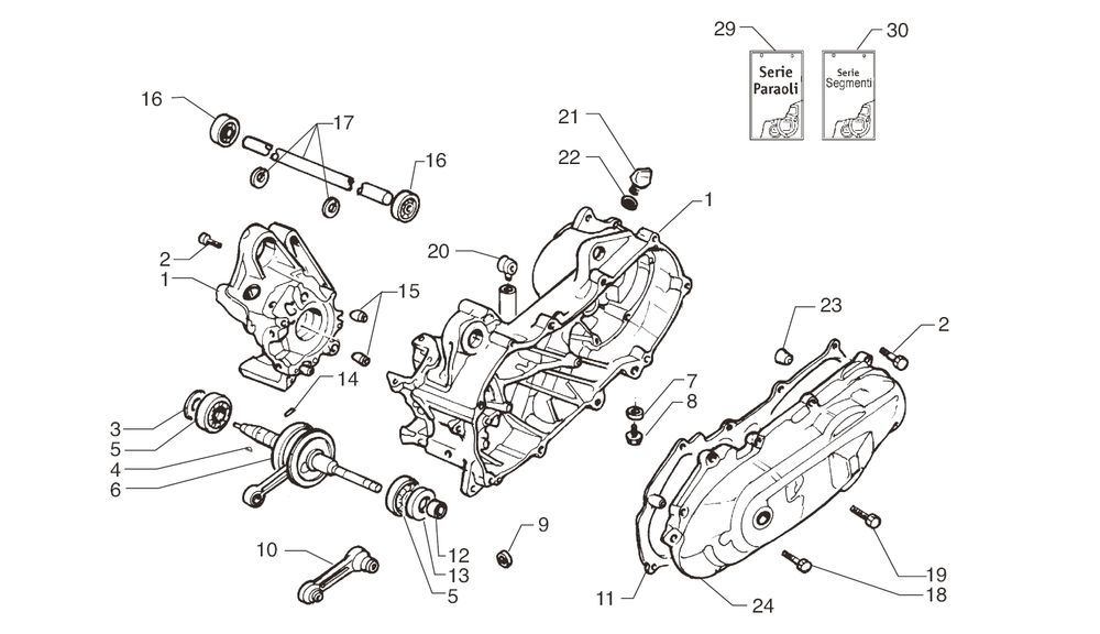 Crankcase Beta Ark-k LC one 2010 2-stroke