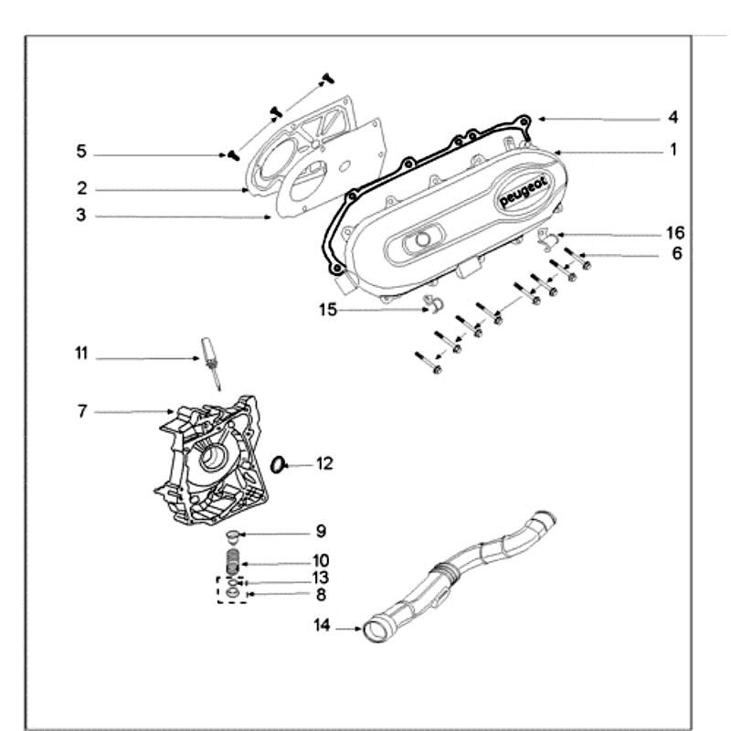 Crankcase Lid Peugeot Speedfight 3 4-stroke Red
