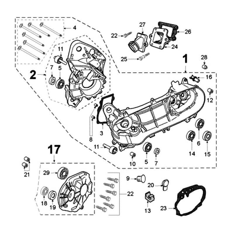 Carter Peugeot Ludix 10 Black