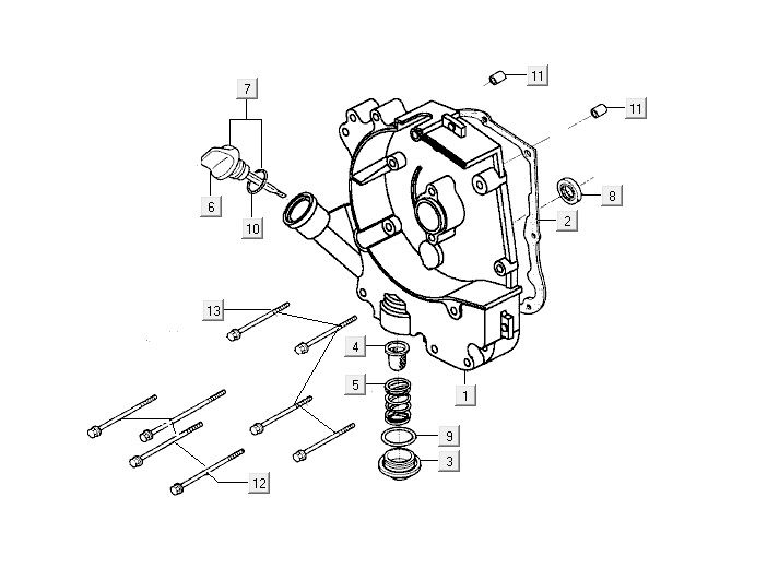 Crankcase right Kymco VP50 4t ac techo silver