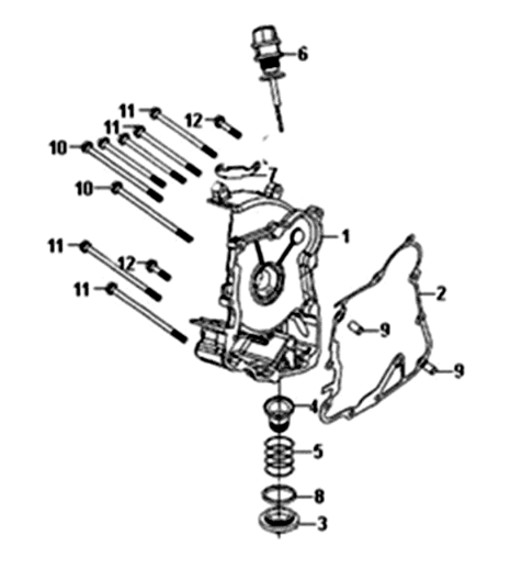 Crankcase right/ start engine Sym Symhony ST 200I