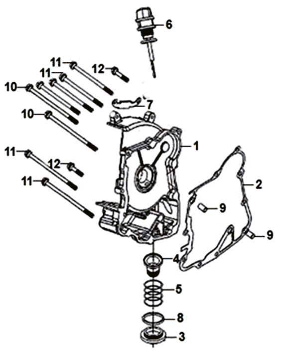 Right crankcase/start engine Sym Symphony ST 125I E4