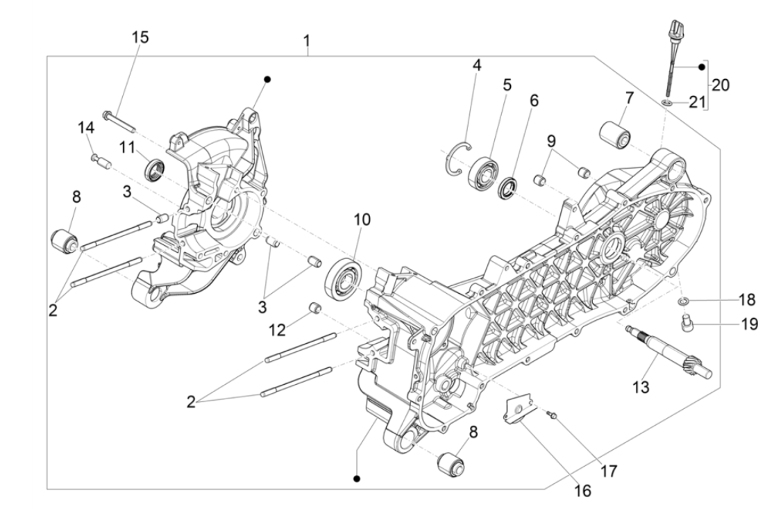 Carter Vespa Sprint 4-stroke 3-valve (euro5 injection IGET)