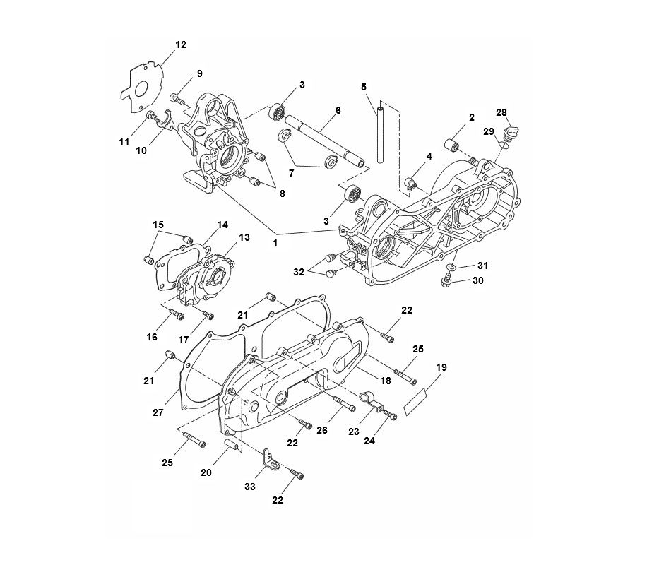 Crankcase Yamaha Aerox 2-stroke 2013