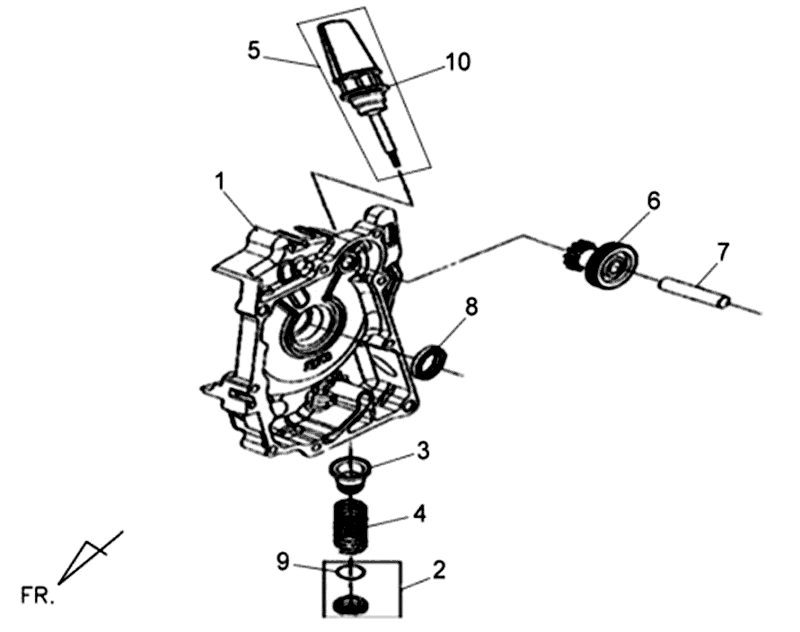 Crankcase Right Sym Allo (WH871) champagne