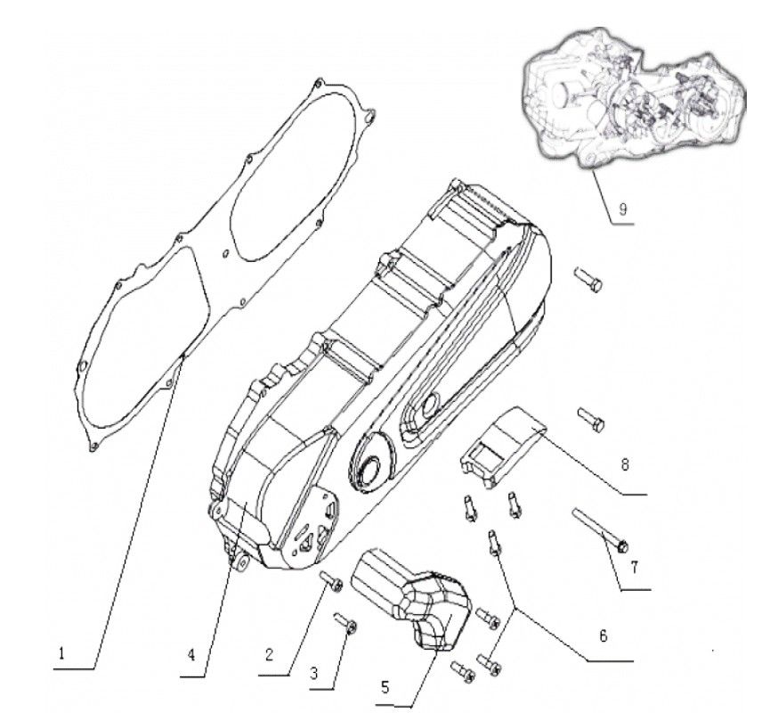 Crankcase cover Generic Cracker limited white 2009 2-stroke