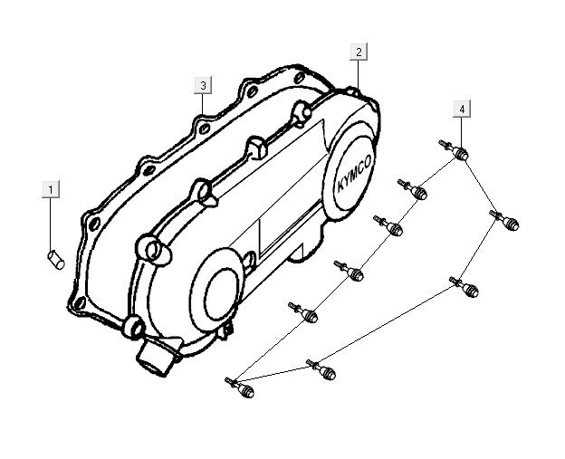 Crankcase cover Kymco Vitality 2t ac sports stream