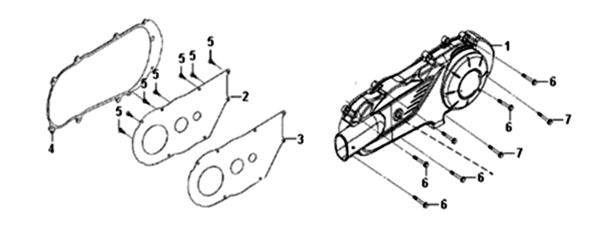 Crankcase cover left Sym Symphony ST 200I