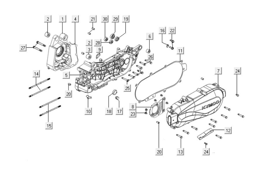 Engine Parts Kymco People One 125i