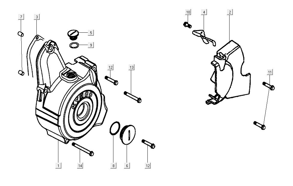 Sump Half-L Kymco K-Pipe 4-stroke White