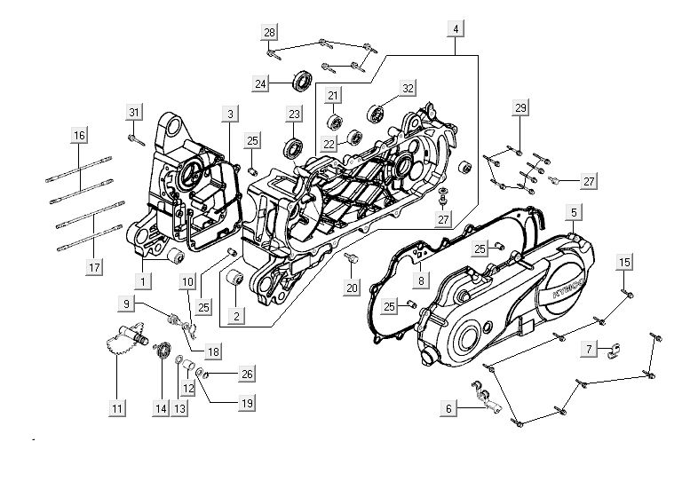 sump Kymco Agility RS 4-stroke