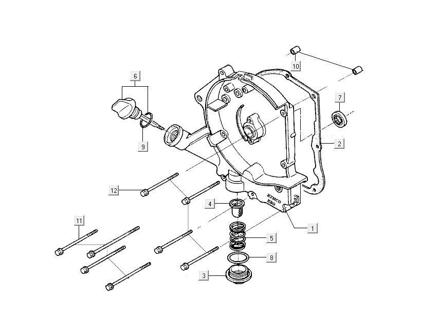 sump half Kymco Sento 4-stroke Spring White