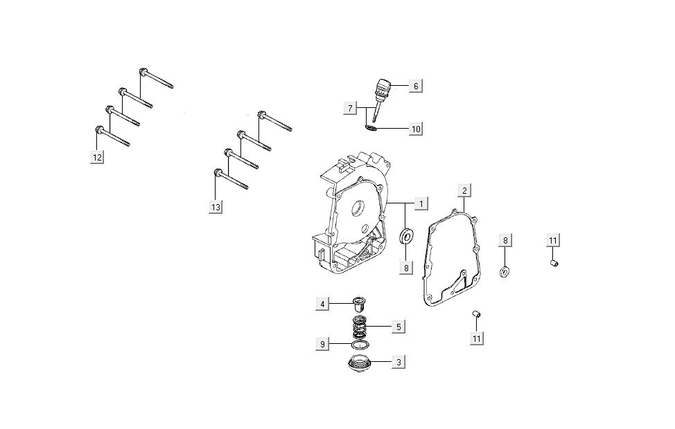 sump half Kymco Super 8 4-stroke (2007-2009) Red black