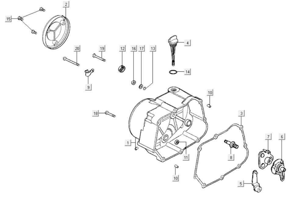 Crankcase right Kymco K-Pipe 125cc