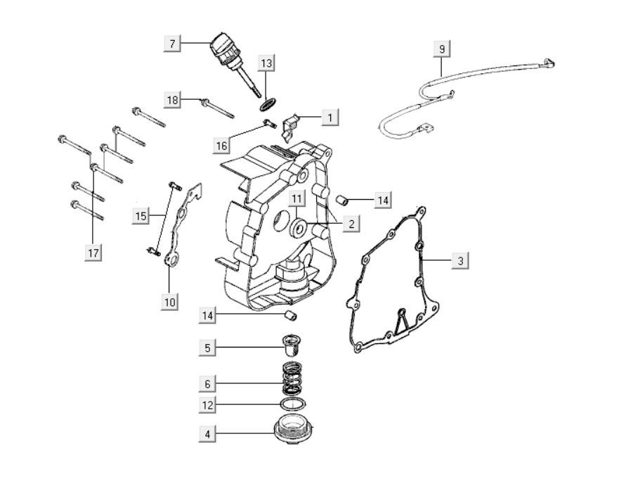 Crankcase right Kymco Like 125cc