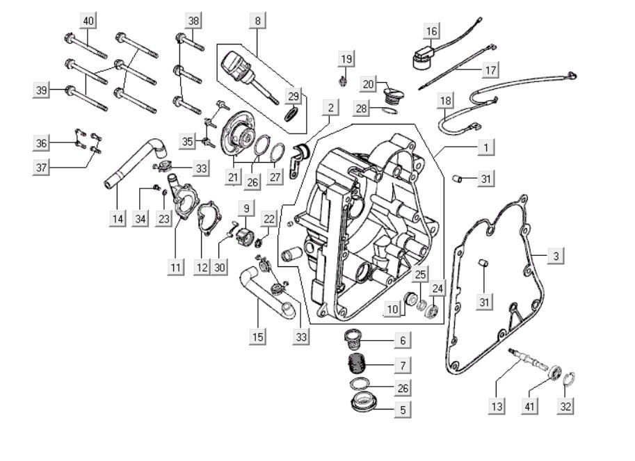 Crankcase right Kymco People S 300i