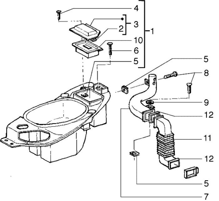 Buddybak Piaggio Liberty 2-stroke up to 2005