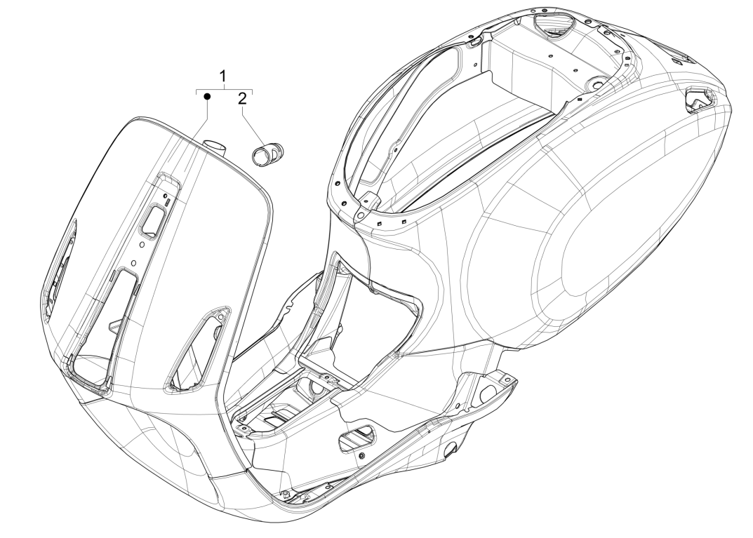 Chassis/ Frame Vespa Sprint 4-stroke 3V (euro4 injection IGET) Red Dragon 894