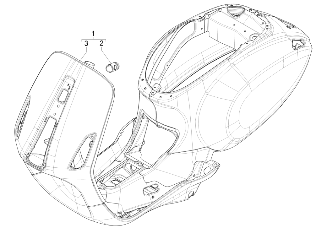Chassis/Frame Vespa Eletrica 45KM/H E5 2021 (EMEA)